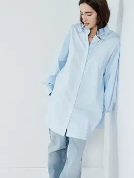 Рубашка giant из хлопка с крыльями летучей мыши Raey, синий