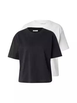 Рубашка Gina Tricot, черный/белый