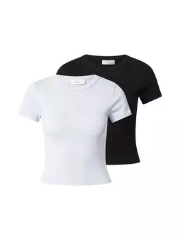 Рубашка Gina Tricot, цвет Pastel blue/Black