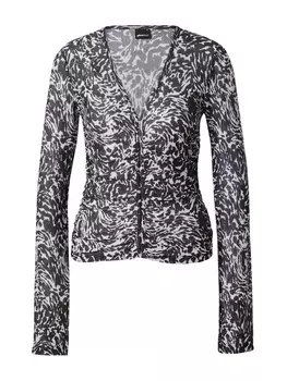 Рубашка Gina Tricot Lexie, черно-белый