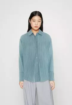 Рубашка Gina Tricot ПЛИССИРОВАННЫЕ БЛЕСКИ, цвет blue bell