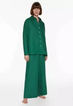 Рубашка Gingham Long-Sleeved OYSHO, крапчатая темно-зеленая