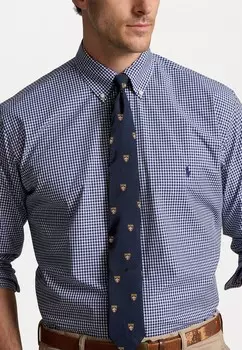 Рубашка GINGHAM STRETCH POPLIN SHIRT Polo Ralph Lauren Big & Tall, темно-синий