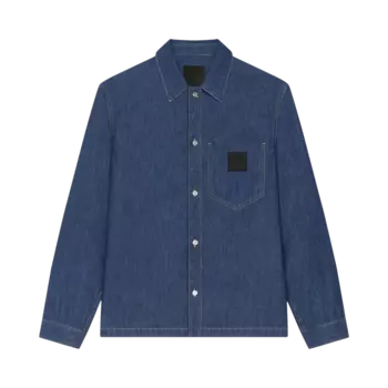 Рубашка Givenchy Boxy Fit Long-Sleeve 'Indigo Blue', синий