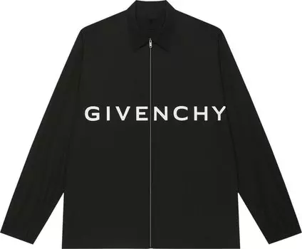 Рубашка Givenchy Boxy Fit Long-Sleeve Zip Print Shirt 'Black', черный