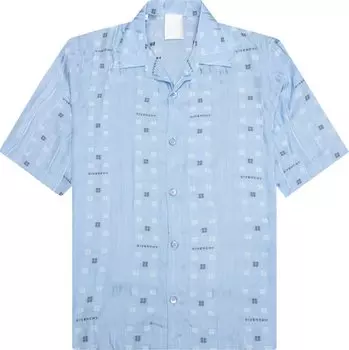 Рубашка Givenchy Boxy Fit Shirt With Hawaiian Collar 'Navy/Light Blue', синий