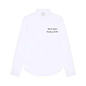 Рубашка Givenchy Logo Embroidered Long-Sleeve Shirt 'White', белый