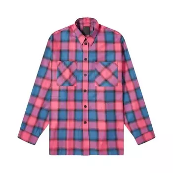 Рубашка Givenchy Oversized Long-Sleeve Shirt, цвет Blue/Fuchsia