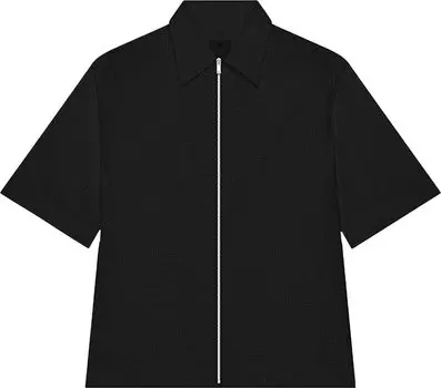 Рубашка Givenchy Zip Up Short-Sleeved Shirt 'Black', черный