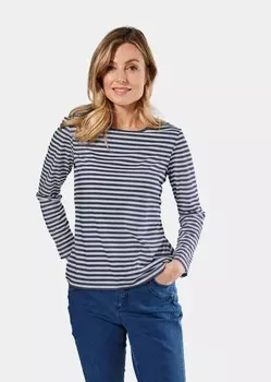 Рубашка GOLDNER Ringelshirt, цвет marine/cremewei/geringelt