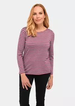 Рубашка GOLDNER Ringelshirt, цвет winterrot/grau