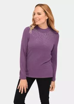 Рубашка GOLDNER Strickshirt, цвет erika/melange