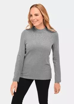 Рубашка GOLDNER Strickshirt, цвет grau/melange