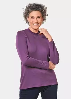 Рубашка GOLDNER Strickshirt, цвет pflaumenviolett