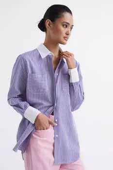 Рубашка Grace в контрастную полоску с воротником Reiss, фиолетовый