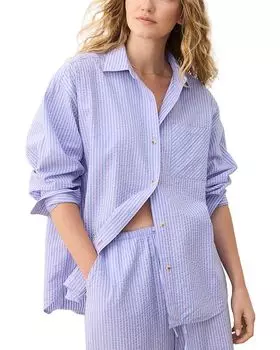 Рубашка Gracey из ткани в полоску Marine Layer, синий