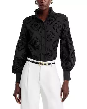 Рубашка Gracia с цветочным принтом, черный