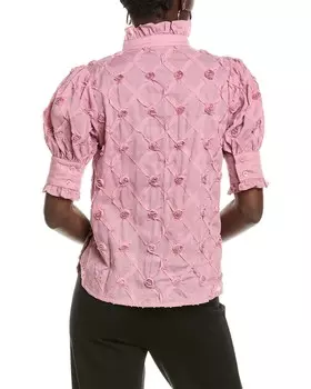 Рубашка Gracia с пышными рукавами, розовый