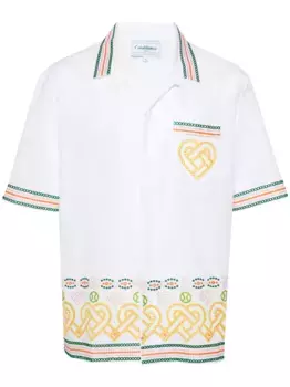 Рубашка Gradient Heat с английской вышивкой CASABLANCA, белый