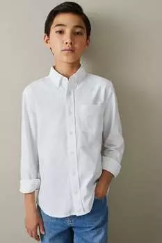 Рубашка Greenwich из 100% хлопка Оксфорд Reiss, белый