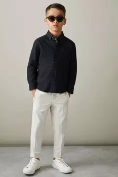 Рубашка Greenwich из 100% хлопка Оксфорд Reiss, синий