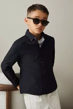 Рубашка Greenwich из 100% хлопка Оксфорд Reiss, синий