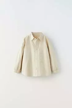 Рубашка-грузовая ZARA, экрю