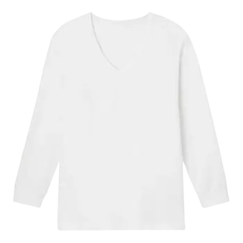 Рубашка GU's Style-Heat с V-образным вырезом, белый