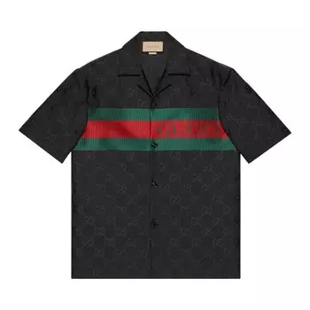 Рубашка Gucci Jacquard Shirt, черный