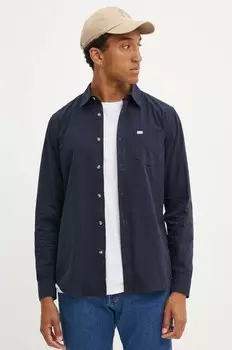 Рубашка Guess Jeans из хлопка, темно-синий
