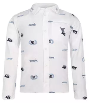 Рубашка Guess Regular Fit с принтом, белый