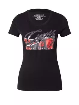 Рубашка GUESS Roses, черный