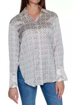 Рубашка Guess с v-образным вырезом, бежевый