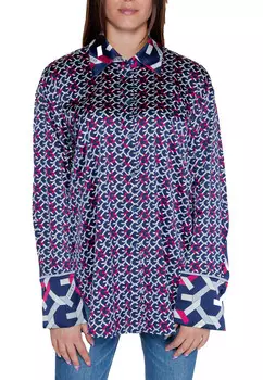 Рубашка Guess с v-образным вырезом, синий