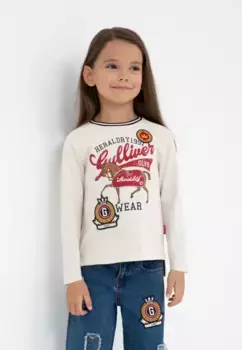 Рубашка Гулливер с длинными рукавами, с удлиненной спинкой Gulliver, бежевый