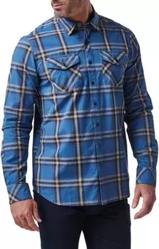 Рубашка Gunner Plaid Long Sleeve 5.11 Tactical, цвет Cobalt Blue Plaid