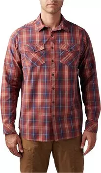 Рубашка Gunner Plaid Long Sleeve 5.11 Tactical, цвет Volcanic Plaid