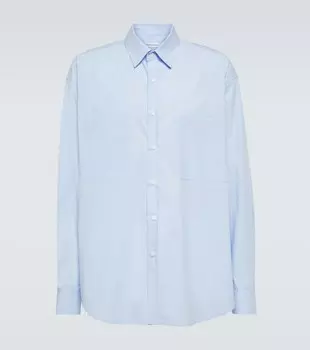 Рубашка Gus из хлопкового поплина The Frankie Shop, синий