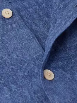 Рубашка Gusto Checked Linen and Lyocell-Blend Textured-Chambray A KIND OF GUISE, синий