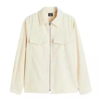 Рубашка H&amp;M Corduroy, кремовый