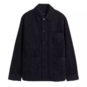 Рубашка H&amp;M Corduroy, темно-синий
