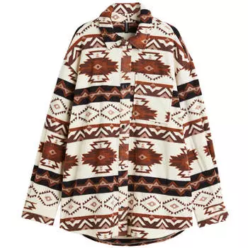Рубашка H&amp;M Fleece, кремовый/мультиколор