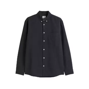 Рубашка H&M Regular Fit Oxford, антрацитово-серый