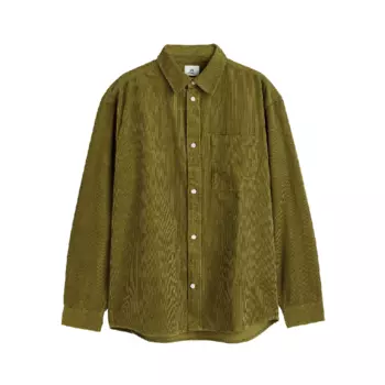 Рубашка H&amp;M Relaxed Fit Corduroy, хаки