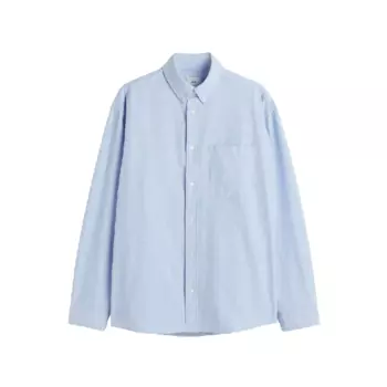 Рубашка H&M Relaxed Fit Oxford, светло-синий