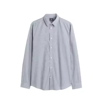 Рубашка H&amp;M Slim Fit Easy-iron, серый