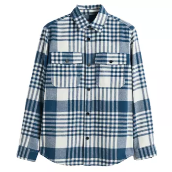 Рубашка H&amp;M Twill, белый/синий