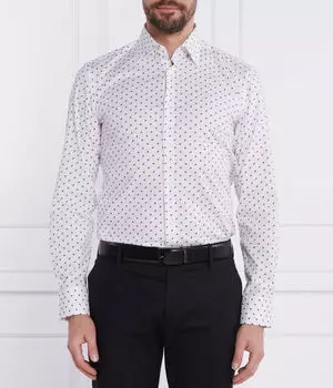 Рубашка h-hank-kent-c1-214 Slim fit Boss, белый
