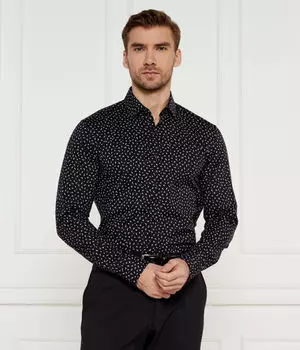 Рубашка h-hank Slim fit Boss, черный
