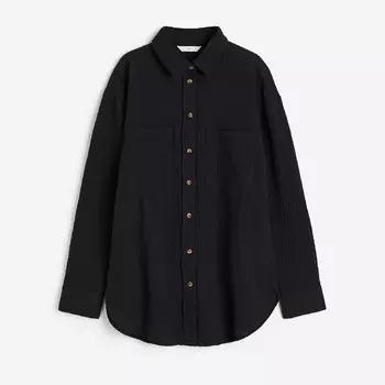 Рубашка H&M Cotton, черный